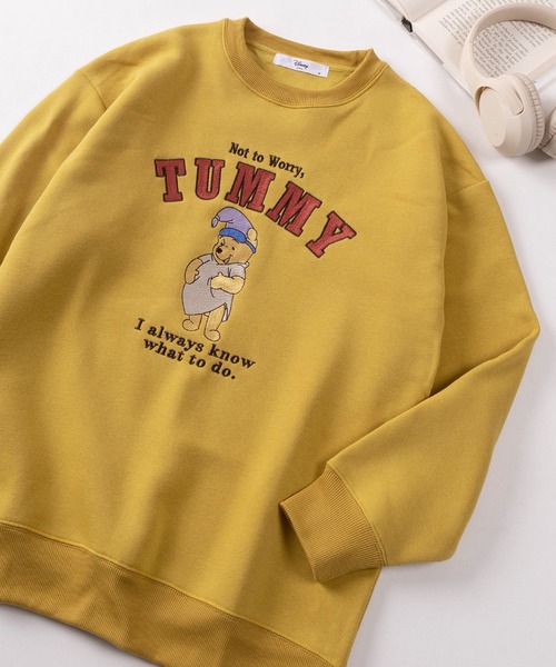 ●ディズニー プーさん ビッグ トレーナー 裏起毛 Disney＞【プー】バックプリント裏起毛トレーナー - ベルーナ
