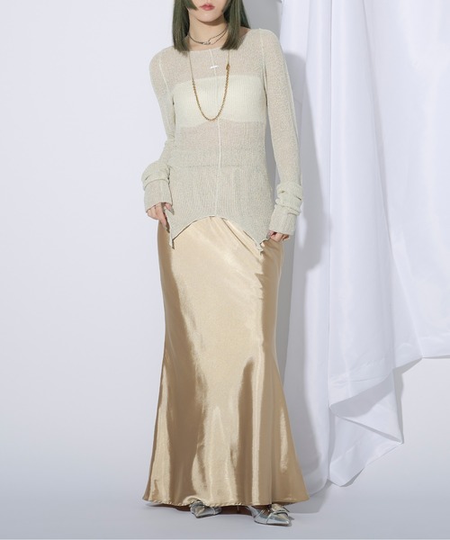 「Ezick」 長袖ニット FREE ホワイト レディース_画像5