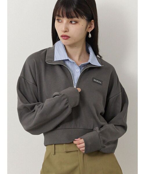 MURUA（ムルーア） トレーナー スウェット シャツレイヤードハーフ