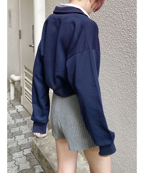 トップス maru MURUA（ムルーア） トレーナー スウェット シャツレイヤードハーフ