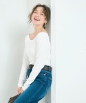tシャツ スムースラグランオフショルダートップ...の詳細画像3