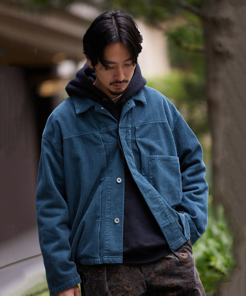 JOURNAL STANDARD」 コーデュロイジャケット LARGE グリーン メンズ