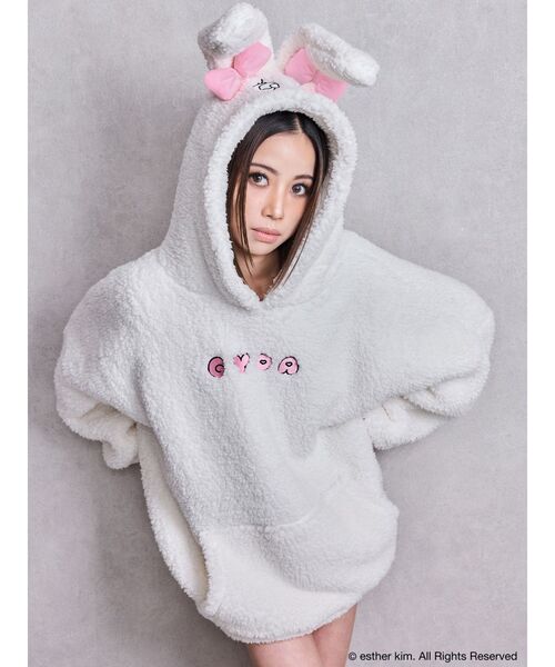 GYDA（ジェイダ） パーカー Esther Bunny×GYDA BIG ボアパーカー