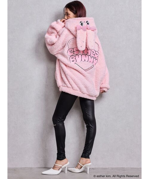 GYDA  エコファー　パーカー 店舗限定色　ピンク GYDA - GYDA SLICK CHICKエコファーパーカー 店舗限定色 ピンク の通販