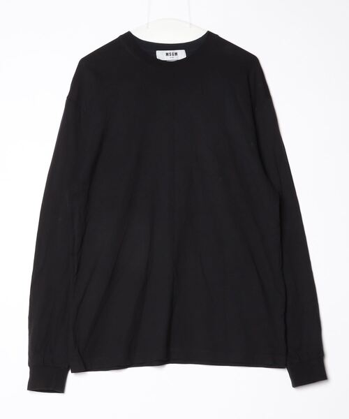 MSGM（エムエスジーエム） 長袖Tシャツ L ブラック×ゴールド メンズ