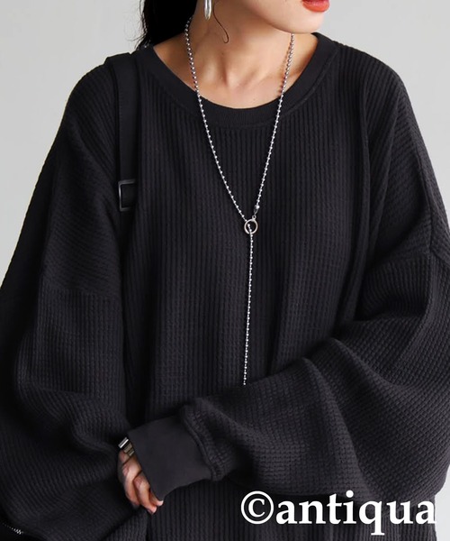 トップス AYK antiqua（アンティカ） tシャツ ワッフル トップス レディース メンズ