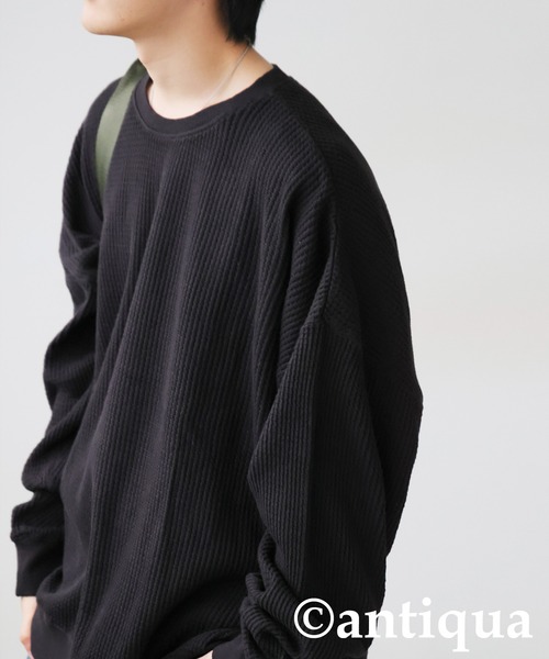 antiqua（アンティカ） tシャツ 鬼ワッフル トップス レディース