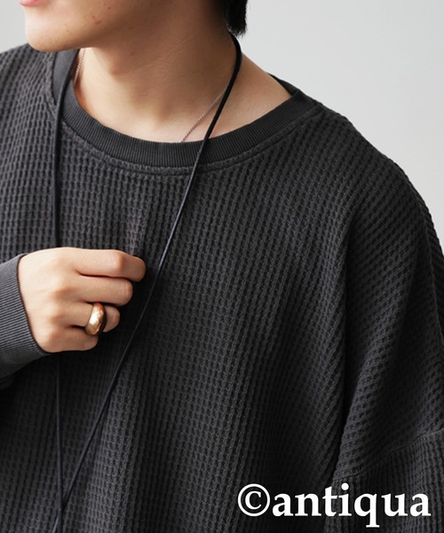 antiqua（アンティカ） tシャツ 鬼ワッフル トップス レディース