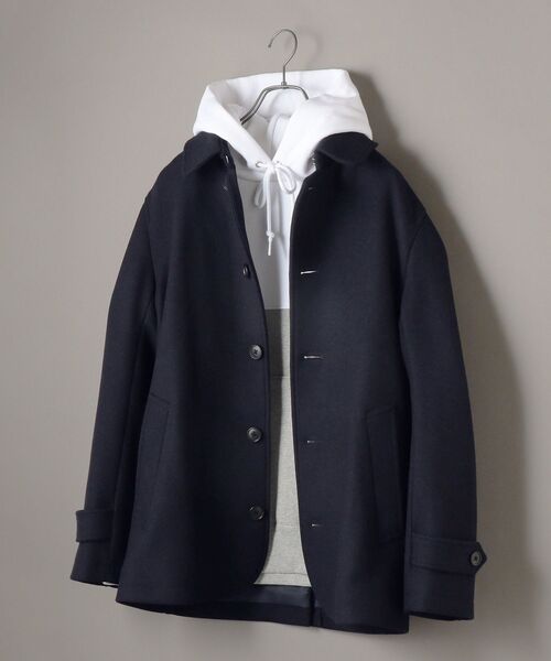 「SHIPS JET BLUE」 ピーコート X-SMALL ブラック メンズ_画像4