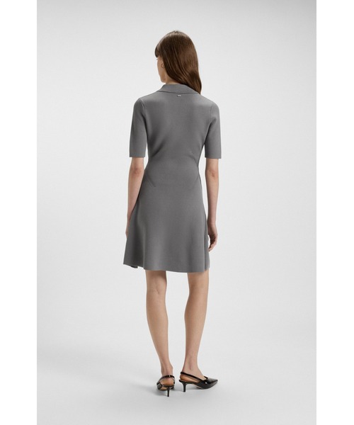 BOSS（HUGO BOSS） ワンピース 半袖 ニットドレス スキッパーカラー