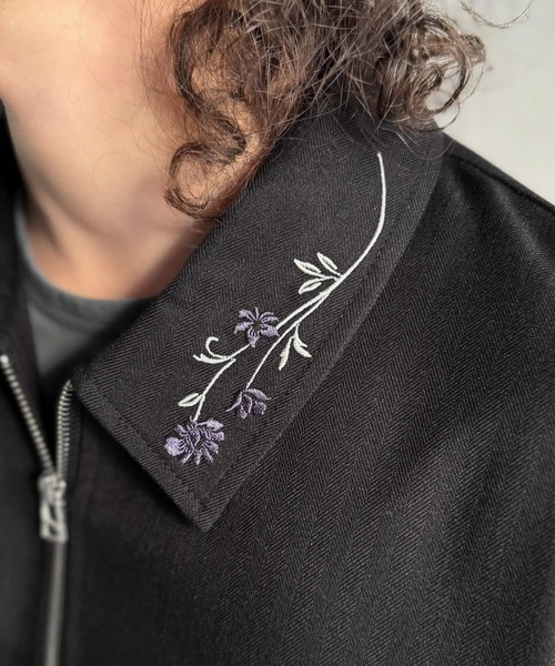 Classical Origin 七分袖 シャツ 「高見え確定。」刺繍デザインジップ