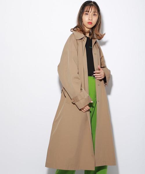 「PBLIM」 ステンカラーコート LARGE ベージュ レディース_画像2
