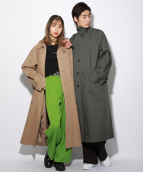 「PBLIM」 ステンカラーコート LARGE ベージュ レディース_画像4