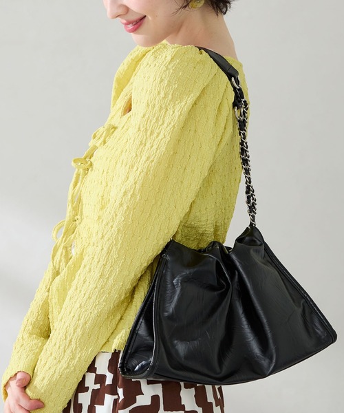 MISCH MASCH（ミッシュマッシュ） ハンドバッグ ソフトレザースクエア