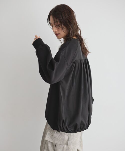 tシャツ 異素材MIX裾ドロストプルオーバー レディース : ZOZOTOWN