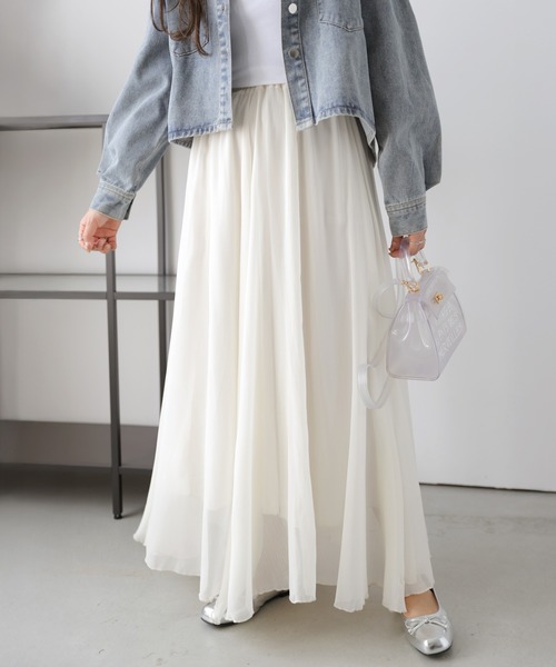 SUGAR BISKET（シュガービスケット） スカート エアリーシアー フレア