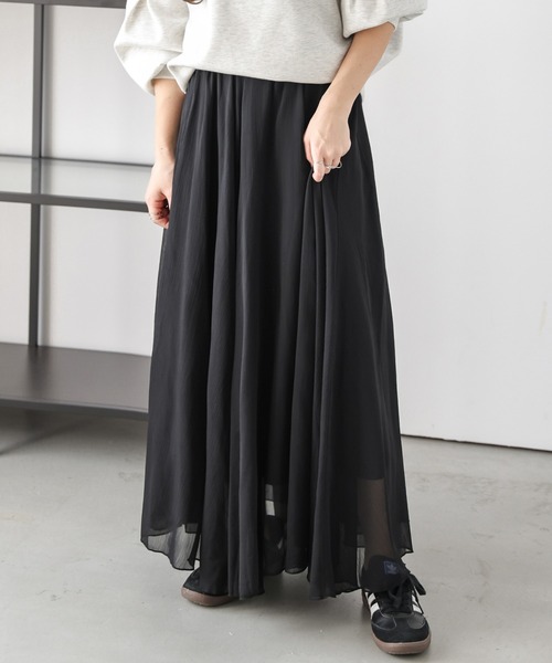 SUGAR BISKET（シュガービスケット） スカート エアリーシアー フレア