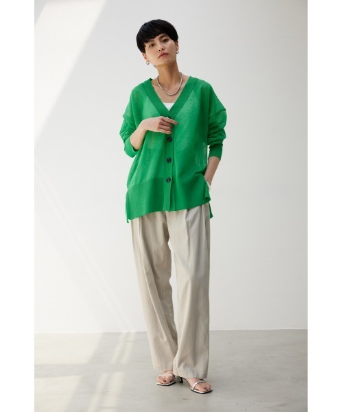 「crie conforto」 ニットカーディガン FREE ネイビー レディース_画像4