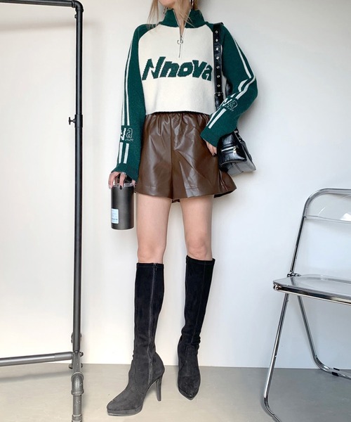 「non-hedge」 長袖ニット FREE グリーン レディース_画像2