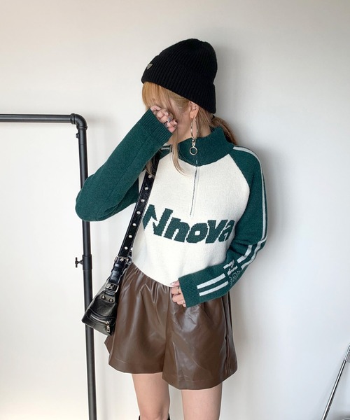 「non-hedge」 長袖ニット FREE グリーン レディース_画像4