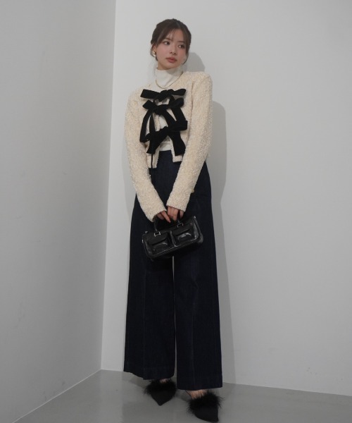 eimyistoire フロントリボンニットトップス EIMY ISTOIRE（エイミーイストワール） ニット セーター フロント