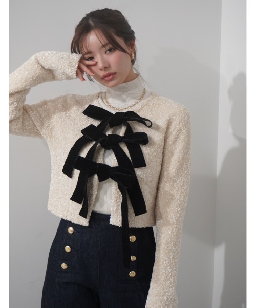 Eimyistoire フロントリボンニットトップス EIMY ISTOIRE フロントリボンニットトップス 今期 今季｜Yahoo!フリマ