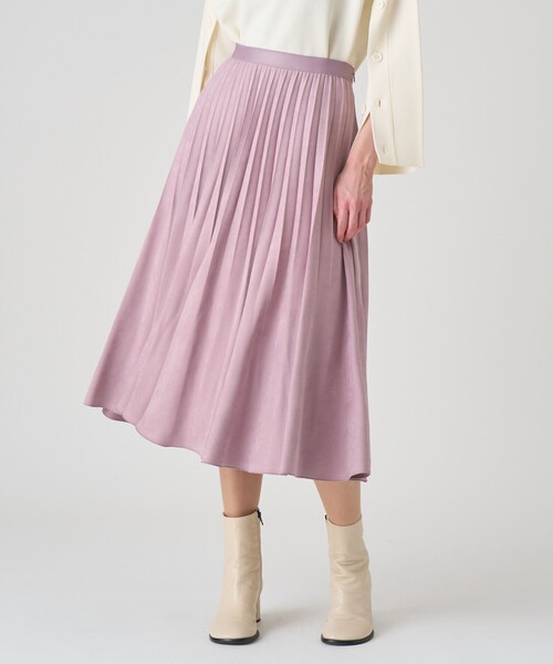 ANAYI（アナイ） スカート フェイクスエードプリーツスカート