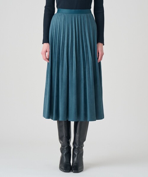 ANAYI（アナイ） スカート フェイクスエードプリーツスカート