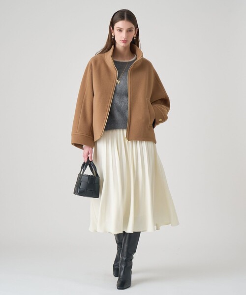 ANAYI（アナイ） スカート フェイクスエードプリーツスカート