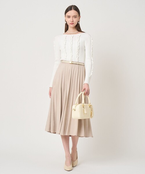 ANAYI（アナイ） スカート フェイクスエードプリーツスカート