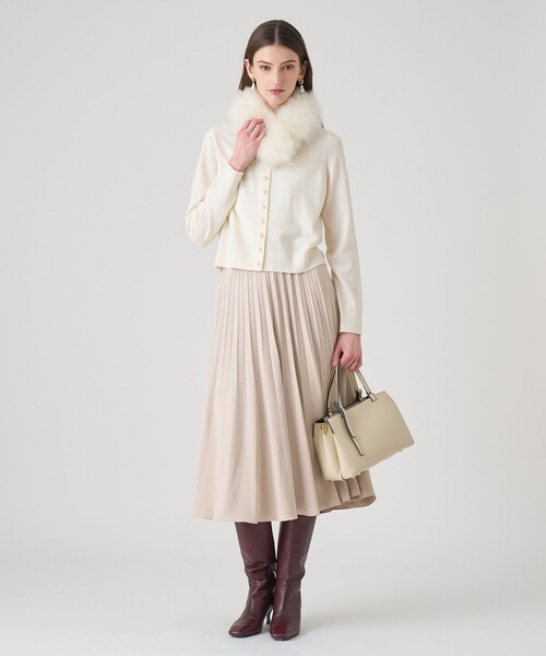 ANAYI（アナイ） スカート フェイクスエードプリーツスカート