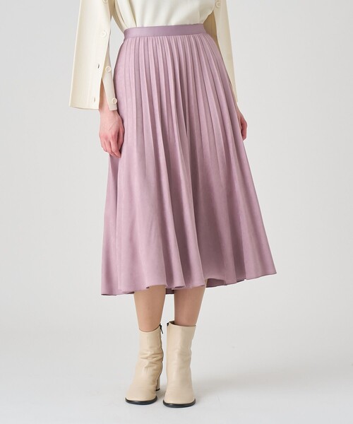 ANAYI（アナイ） スカート フェイクスエードプリーツスカート
