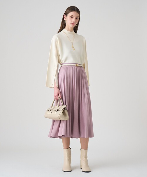 ANAYI（アナイ） スカート フェイクスエードプリーツスカート