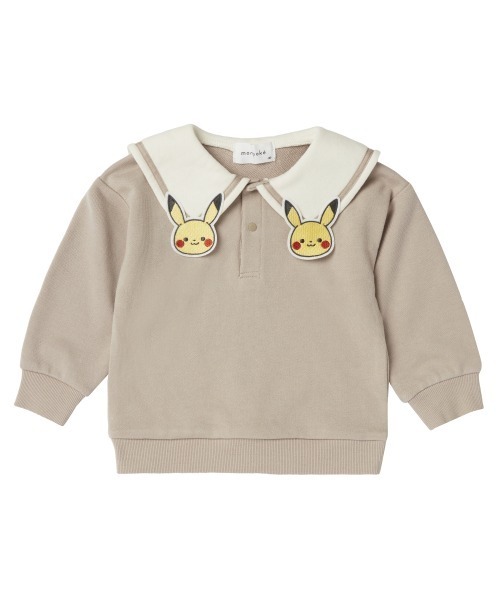 トレーナー monpoke モンポケ 衿付き ピカチュウ キッズ 子供服 男の子