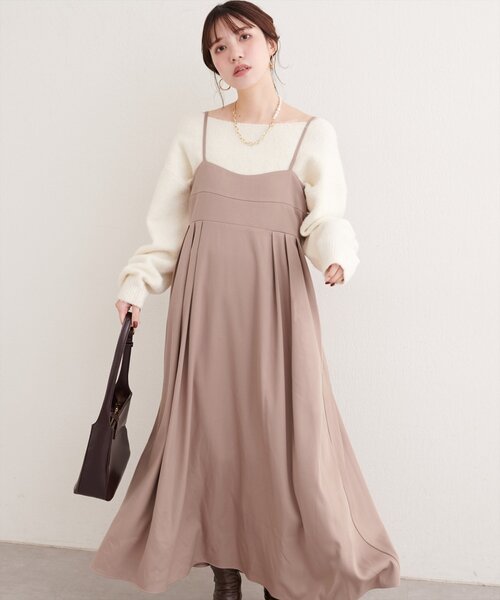natural couture ワンピース タックキャミワンピース : ZOZOTOWN Yahoo