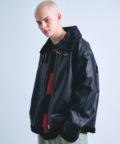 Revo. ブルゾン アウター オーバーサイズ ファーライナー フェイク
