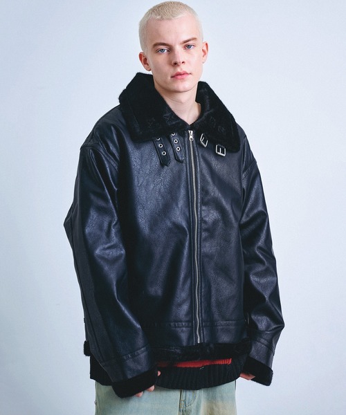 Revo. ブルゾン アウター オーバーサイズ ファーライナー フェイク