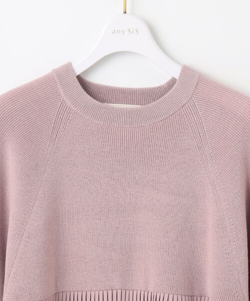 「ANY SIS」 長袖ニット 2 ピンク レディース_画像2