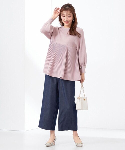 「ANY SIS」 長袖ニット 2 ピンク レディース_画像4