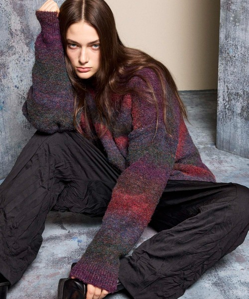 MAISON SPECIAL（メゾンスペシャル） 長袖ニット 2 レッド レディース