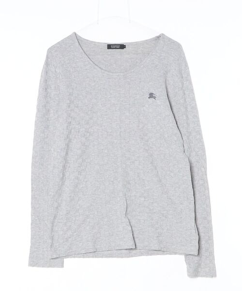 【BURBERRY BLACK LABEL】バーバリー ロンT サイズ3 お洒落 BURBERRY BLACK LABEL（バーバリーブラックレーベル） ワンポイント