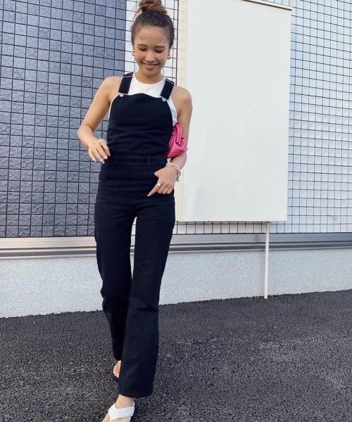 「My sugar Babe」 オーバーオール MEDIUM ブルー レディース_画像5