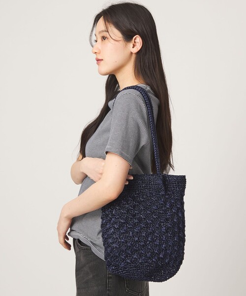 ショルダーバッグ バッグ メタリックヤーンレーシー トートバッグ / ショルダーバッグ レディースの画像