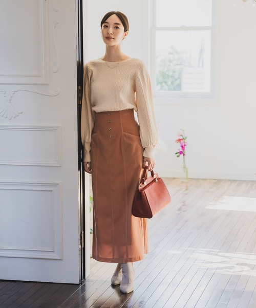 「Andemiu」 ニットカーディガン FREE ホワイト レディース_画像3