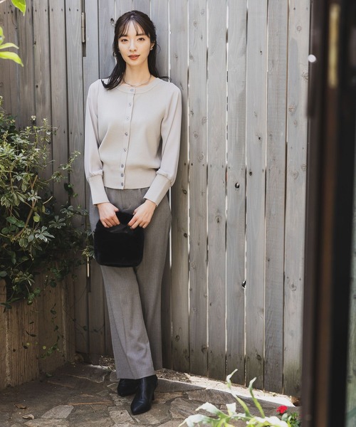 「Andemiu」 ニットカーディガン FREE ホワイト レディース_画像7