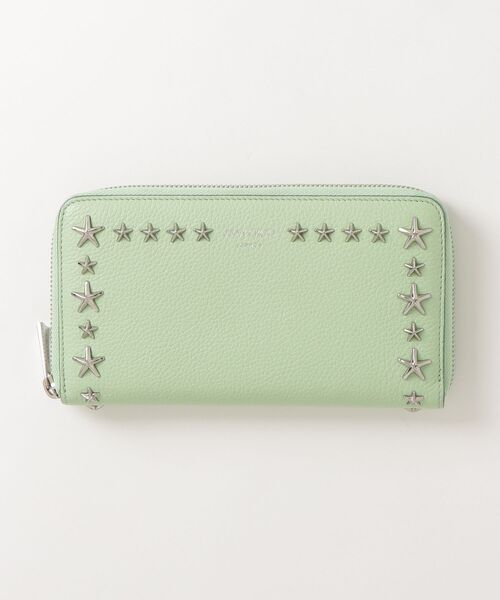 JIMMY CHOO（ジミーチュウ） ピッパ スタースタッズ 長財布 - グリーン