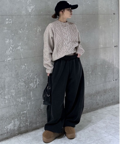 MOUSSY（マウジー） ワイドパンツ スウェットパンツ ジャージ 「EC限定