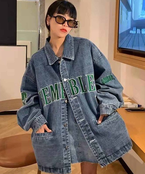 「meJane」 デニムジャケット FREE ブルー レディース_画像3