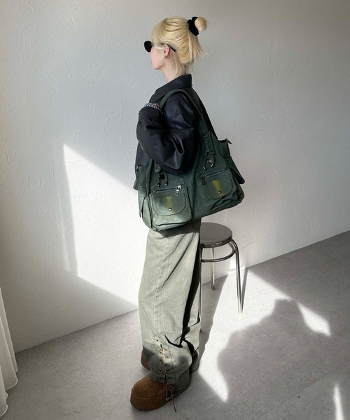 「sedacle girl」 トートバッグ FREE ブルーグリーン レディース_画像3