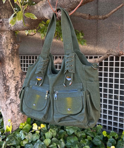 「sedacle girl」 トートバッグ FREE ブルーグリーン レディース_画像4